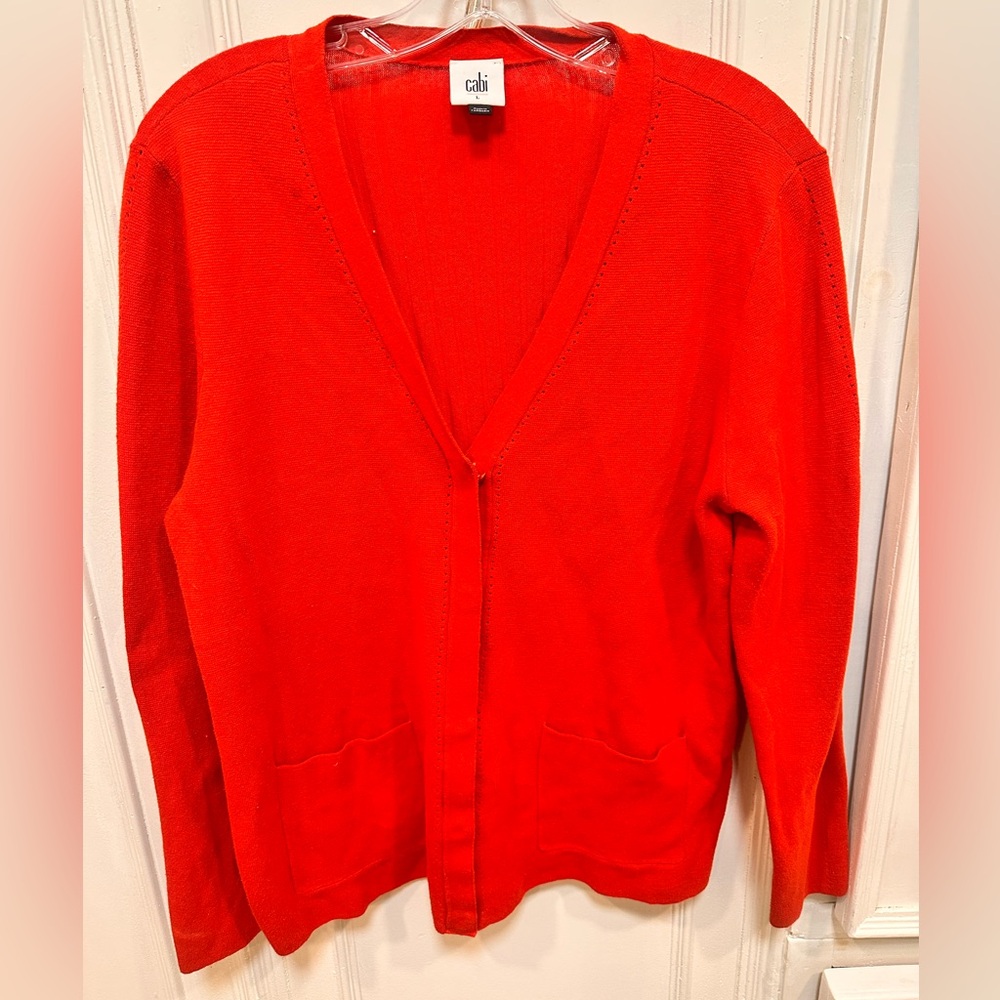 CAbi Vivid Red Women's Cardigan Sweater